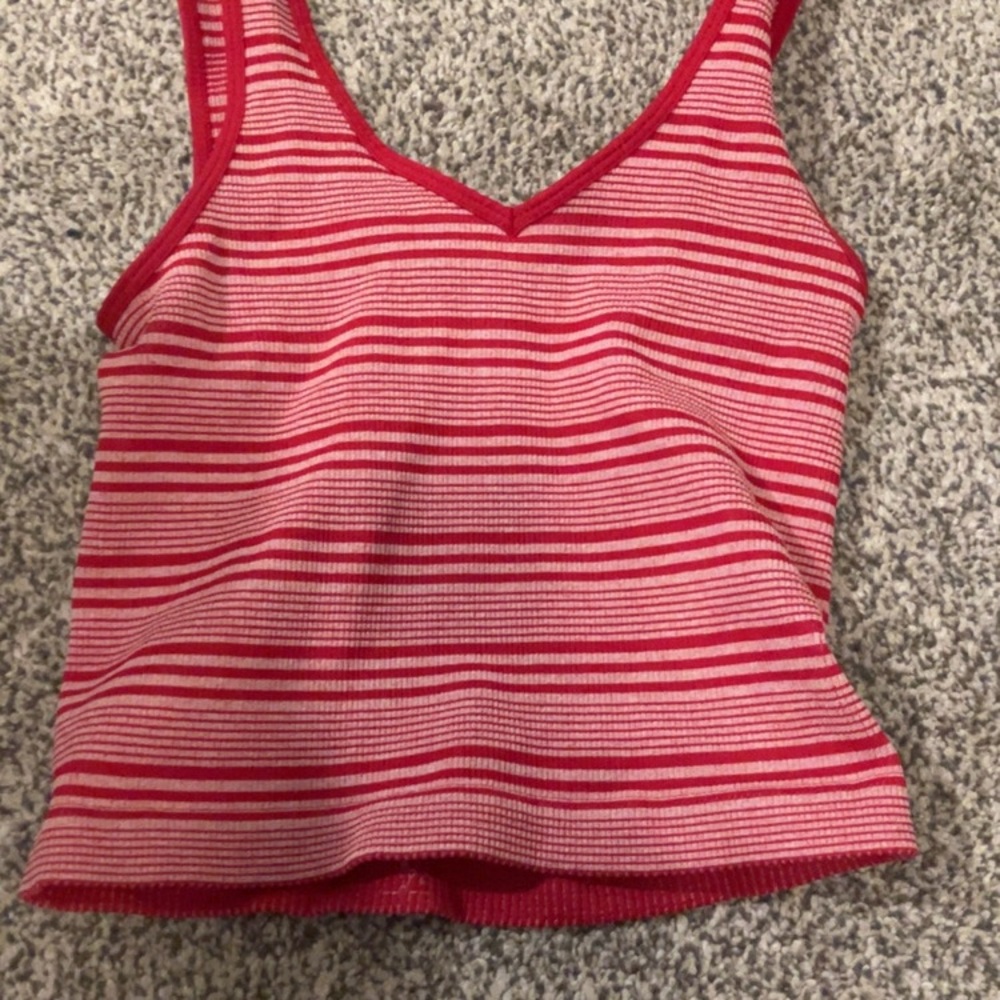 Tilly's Pink Striped Tank Top